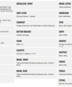 Marin DSX 1 Shimano 1x11 -Fahrrad Verkaufsladen MArin DSX 1 ausstattung