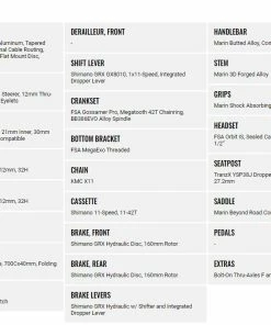 Marin Bikes Gestalt X11 Disc Shimano GRX 1x11 - 2022 -Fahrrad Verkaufsladen Marin Gestalt X11 Ausstattung