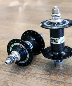 Suzue Pro Max CARBON Track Hochflansch Vorderradnabe - Schwarz -Fahrrad Verkaufsladen Suzue ProMax Carbon hub black 4