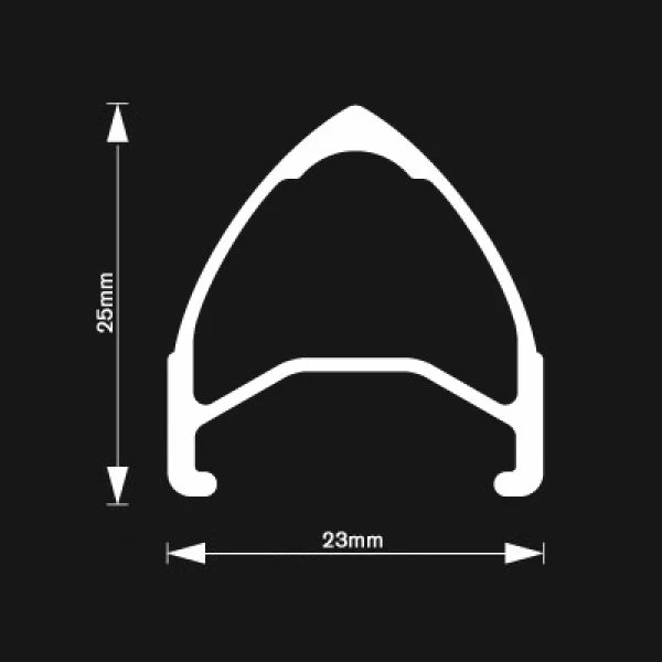 H+Son Archetype Hohlkammer Felge 28" 700c - Schwarz 2 H+Son Archetype Hohlkammer Felge 28" 700c - Schwarz – Bild 2