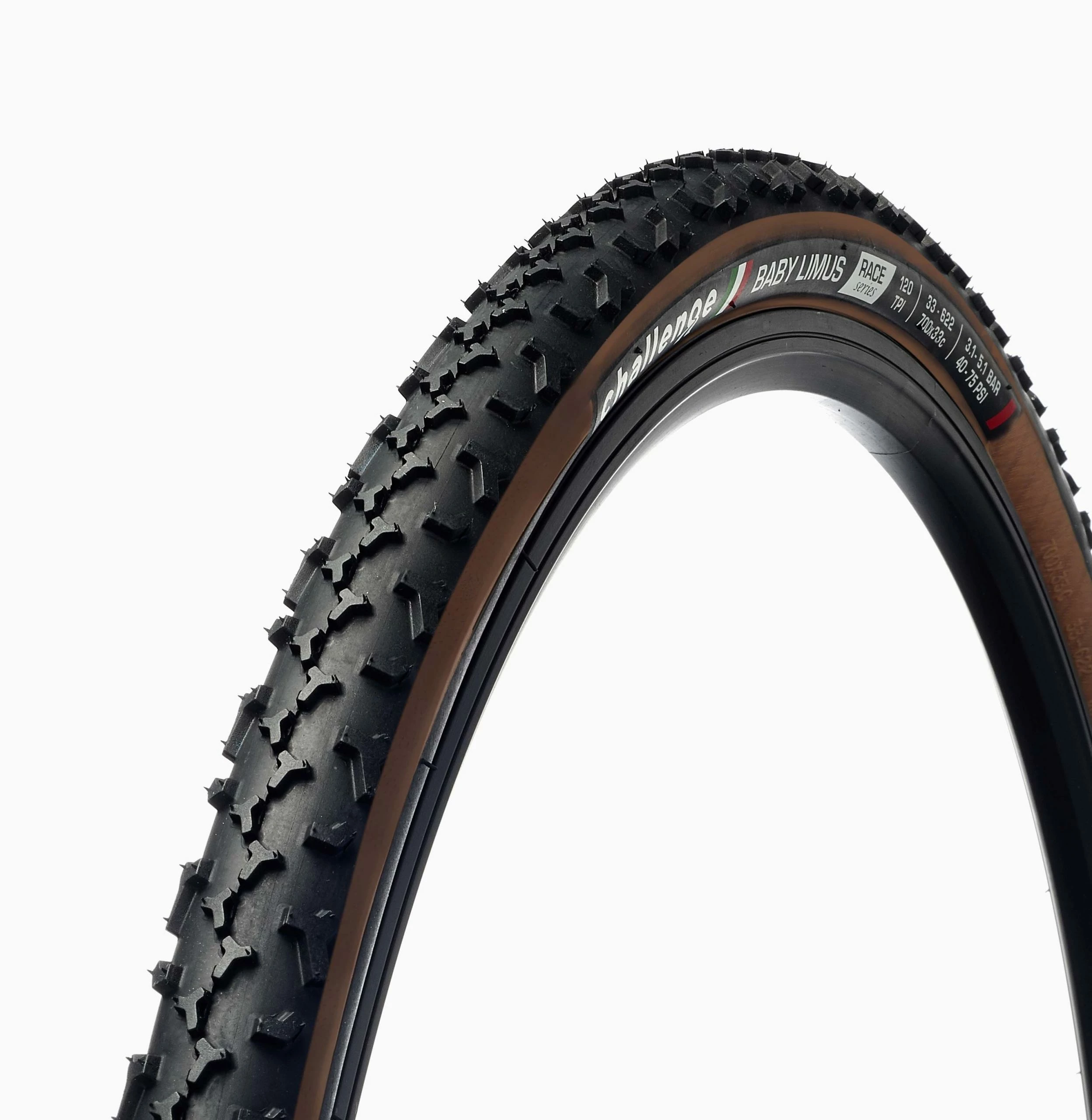 Challenge Baby Limus RACE 33 Cross Open Schwarz/Braun 700 X 33c