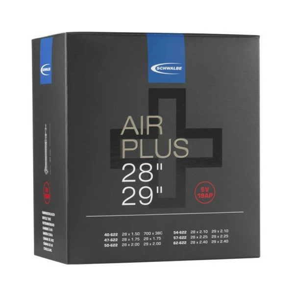 Schwalbe Air Plus Fahrradschlauch SV19AP - 28/29" - 40/62-622 SV 1 Schwalbe Air Plus Fahrradschlauch SV19AP - 28/29" - 40/62-622 SV