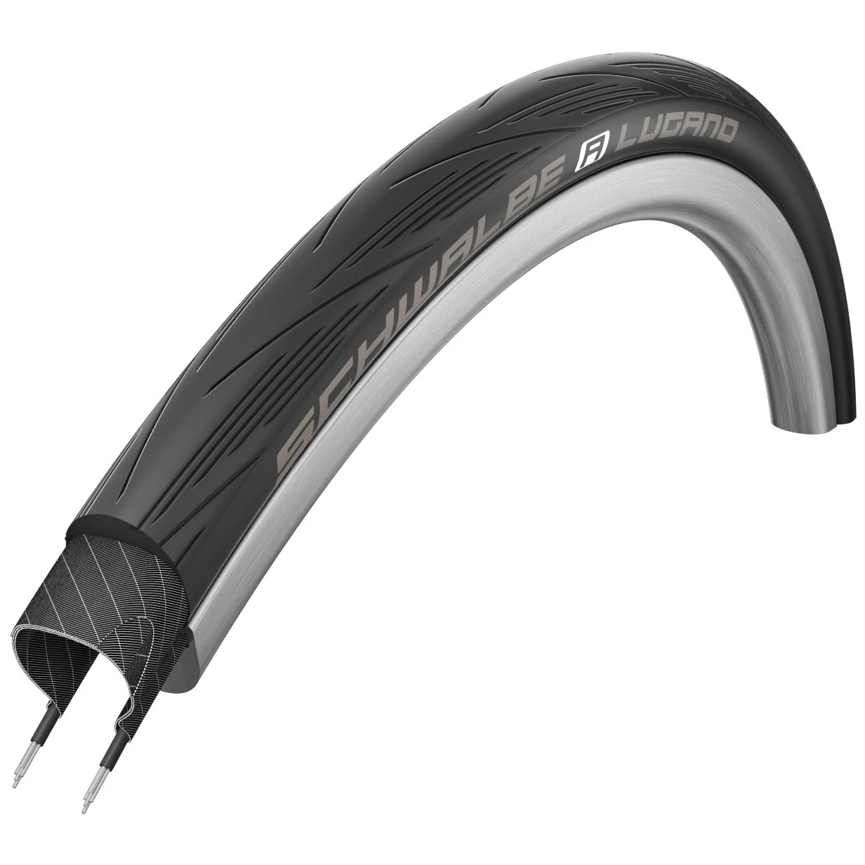 Schwalbe Lugano Endurance Active 700x25c Schwarz 1 Schwalbe Lugano Endurance Active 700x25c Schwarz